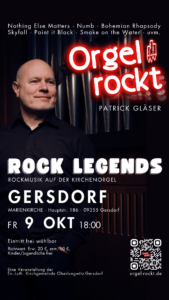 Orgel rockt · Rock Legends am 09.10.26 um 18:00 in Gersdorf