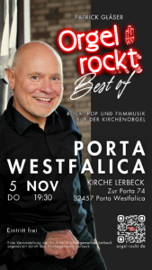 Best of Orgel rockt am 5.11.2026 um 19:30 in der Kirche Lerbeck, Porta Westfalica